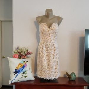 NWT Adelyn Rae Yellow Lace Dress size L